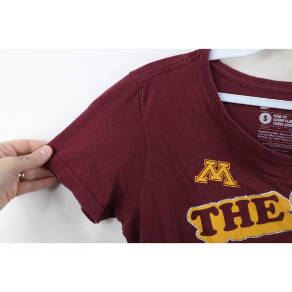 Retro Y2K Nike Womens Small Slim Fit The U University of Minnesota T-Shirt - Picture 8 of 15